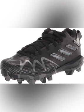adidas Men’s Black Athletic Cleats with Silver Accents